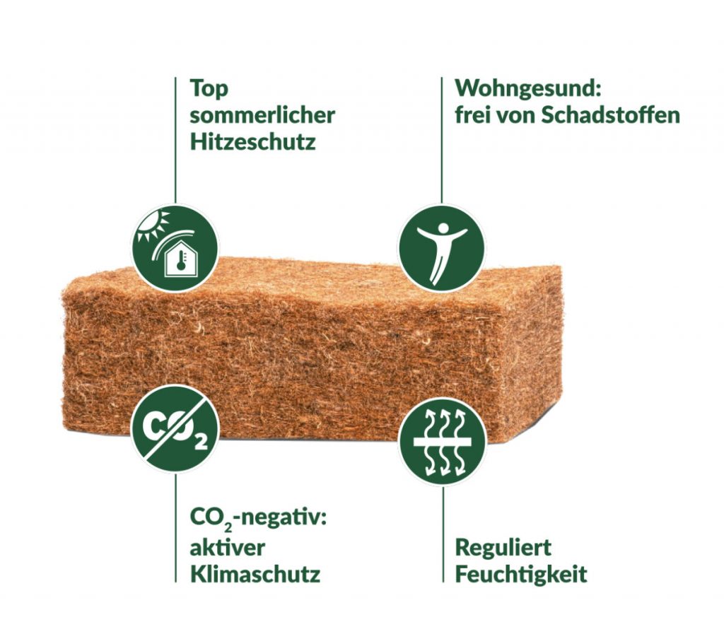 alt="Dämmstoffe aus Hanf und Kork für nachhaltiges Wohnen"
