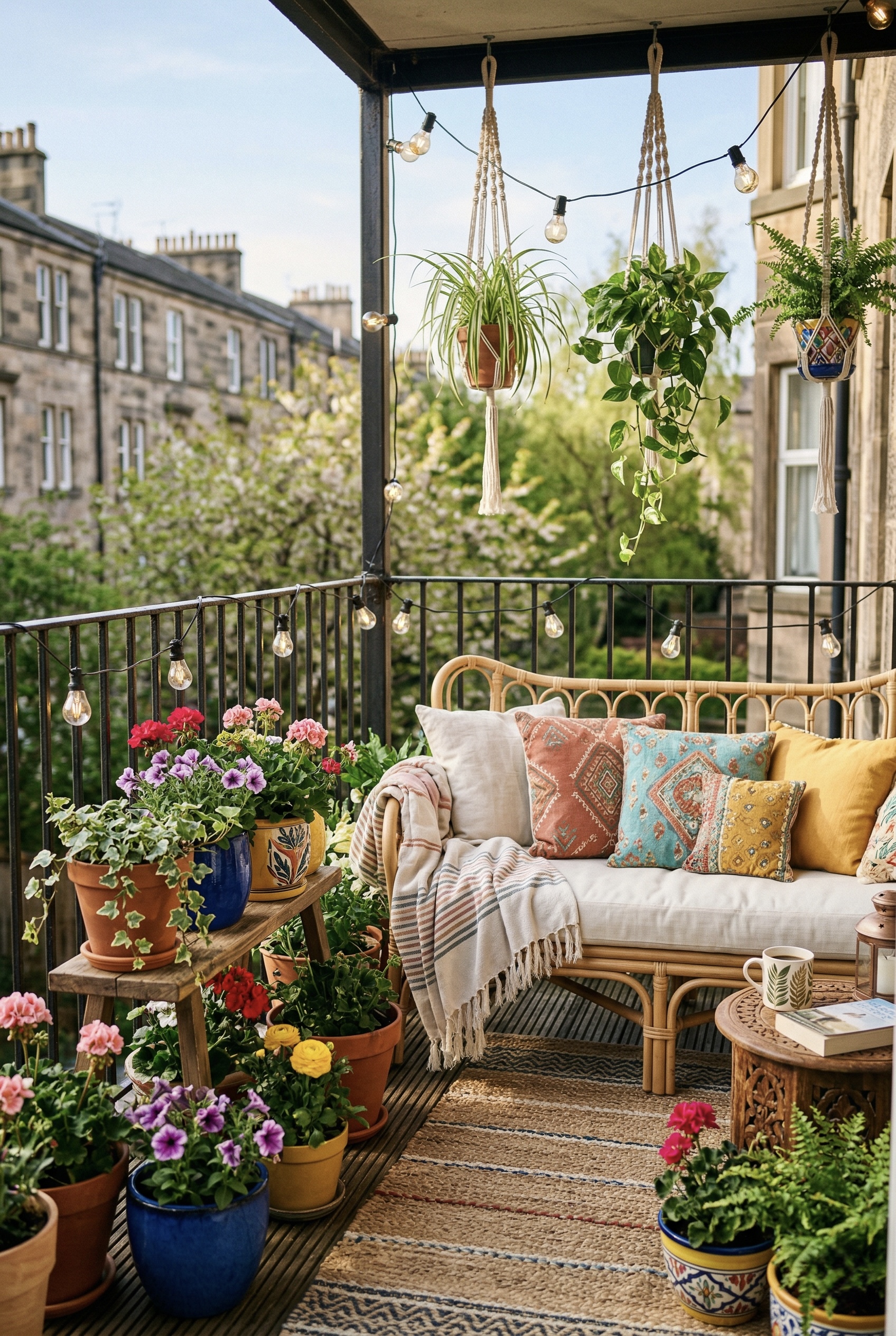 Frühlingsbalkon Boho