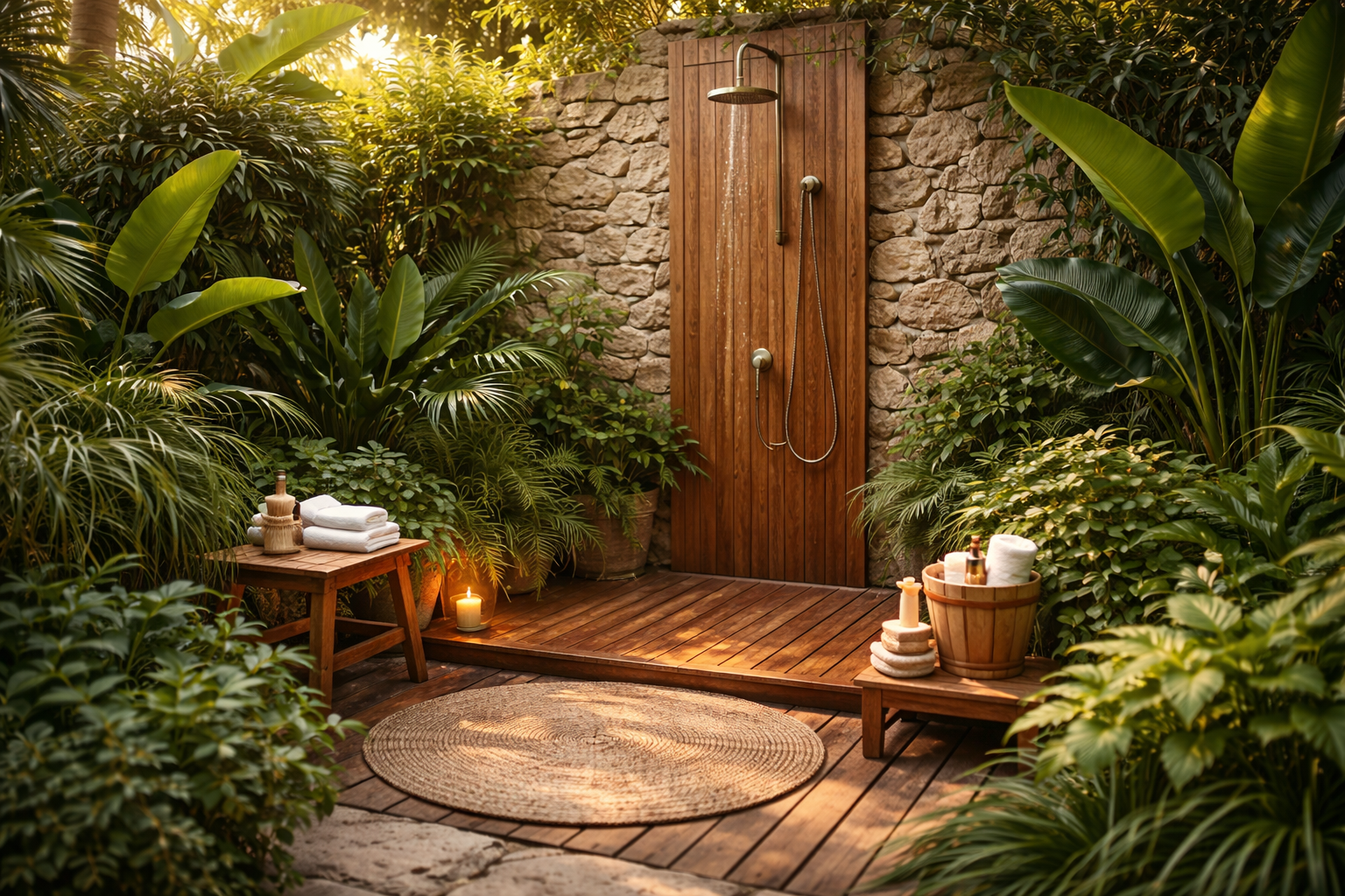 Gartendusche und Spa