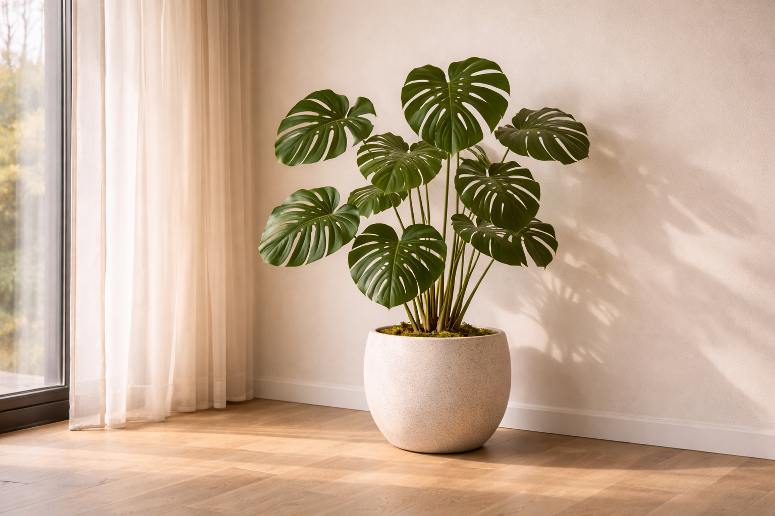 Pflanzendeko im Japandi Wohnzimmer