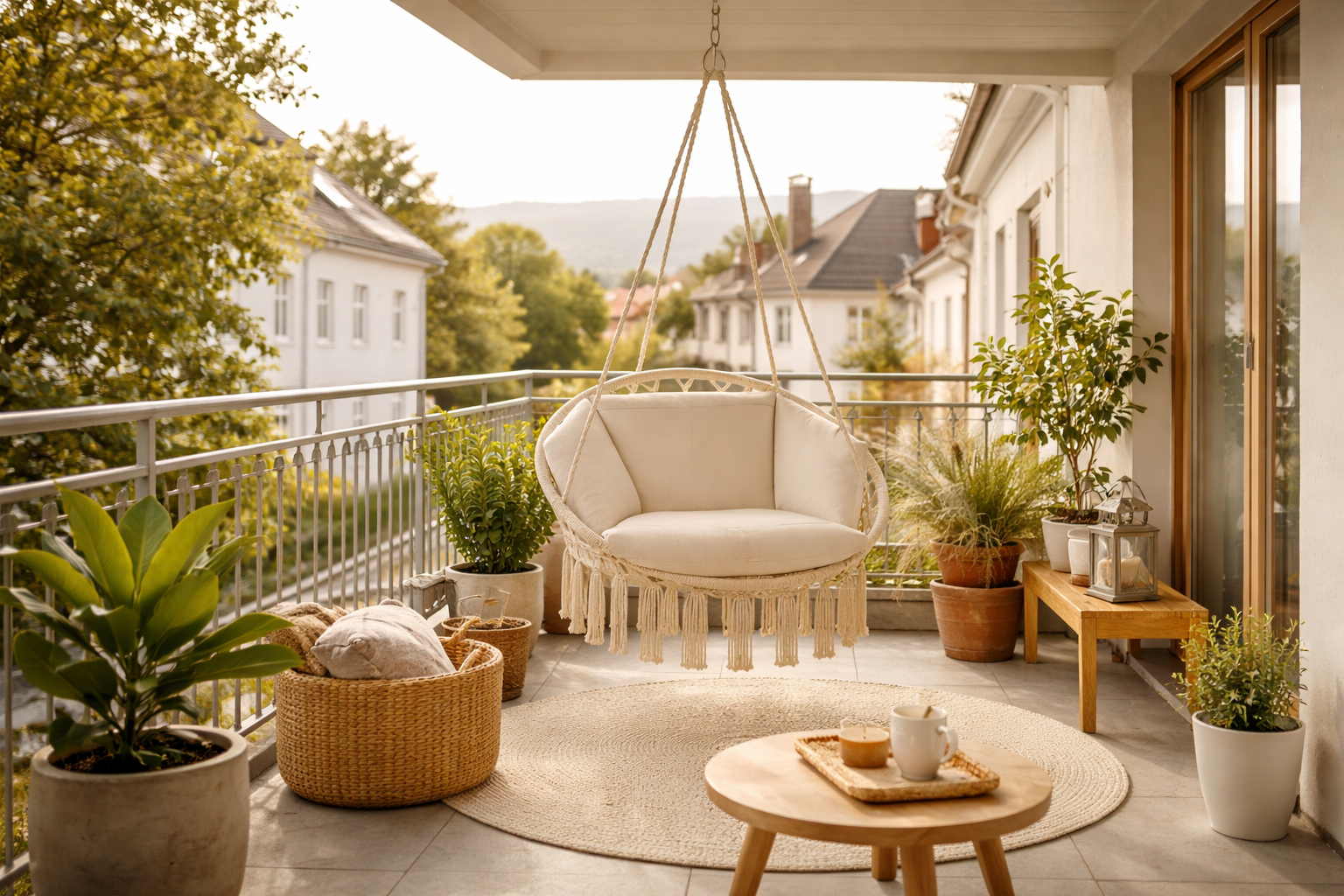 tectake Hängesessel Indoor Outdoor Beige