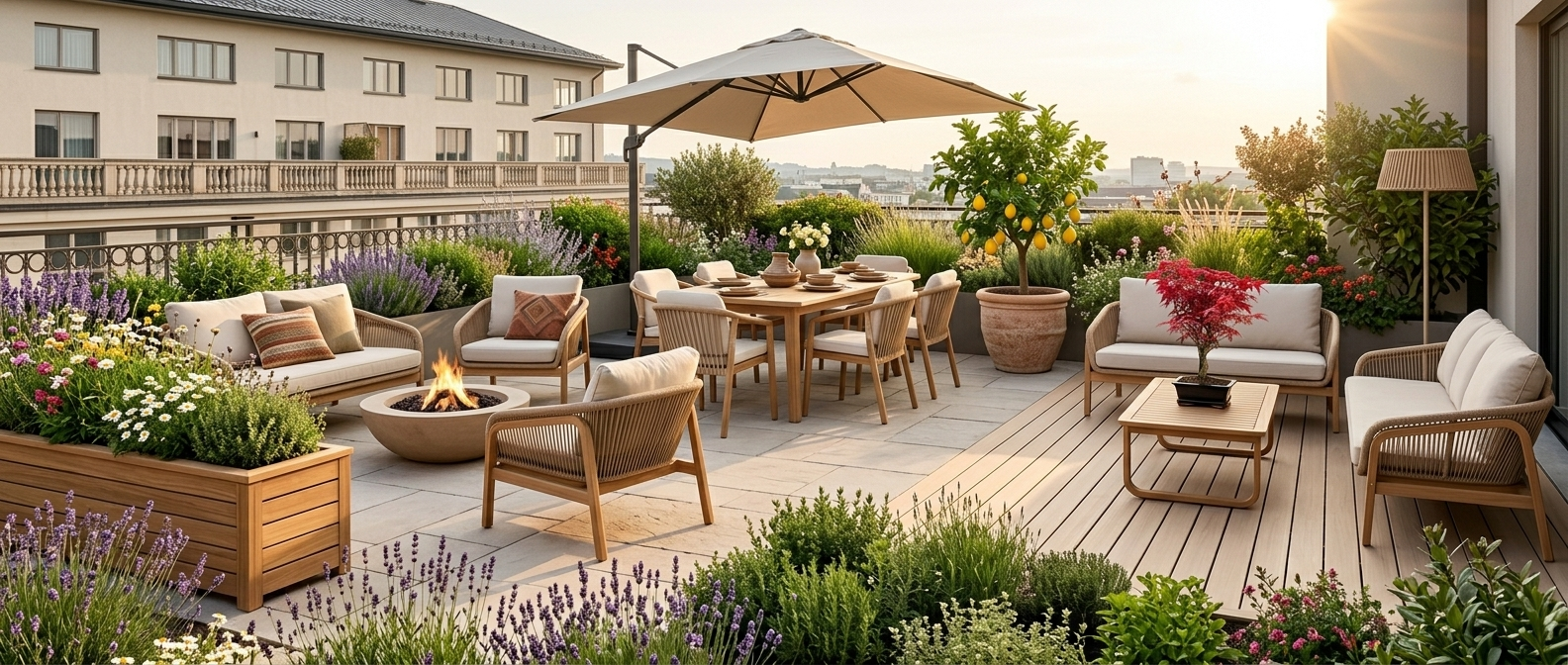 Terrasse gestalten 2026 – 3 natürliche Ideen