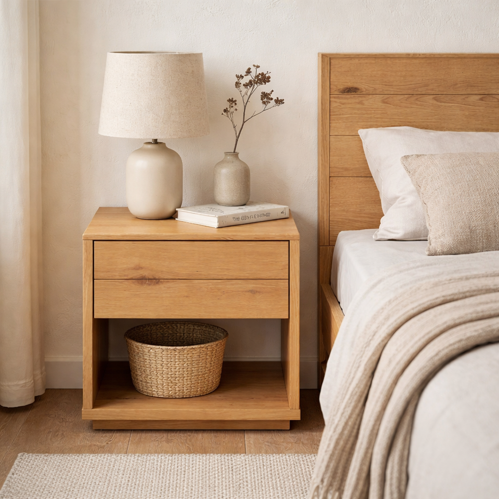 Alguema Nachttisch Eichenfurnier