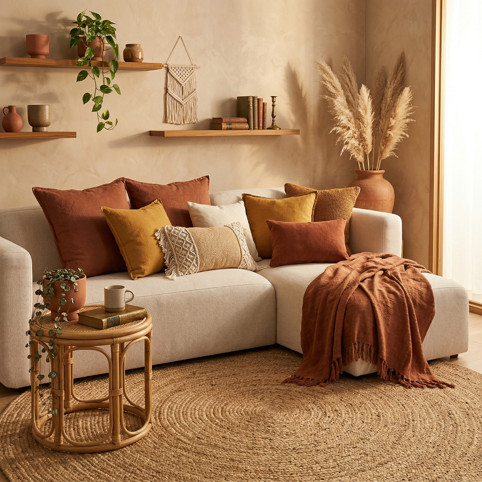 Modulares Boho Sofa Neom Beige Chaiselongue – Kave Home