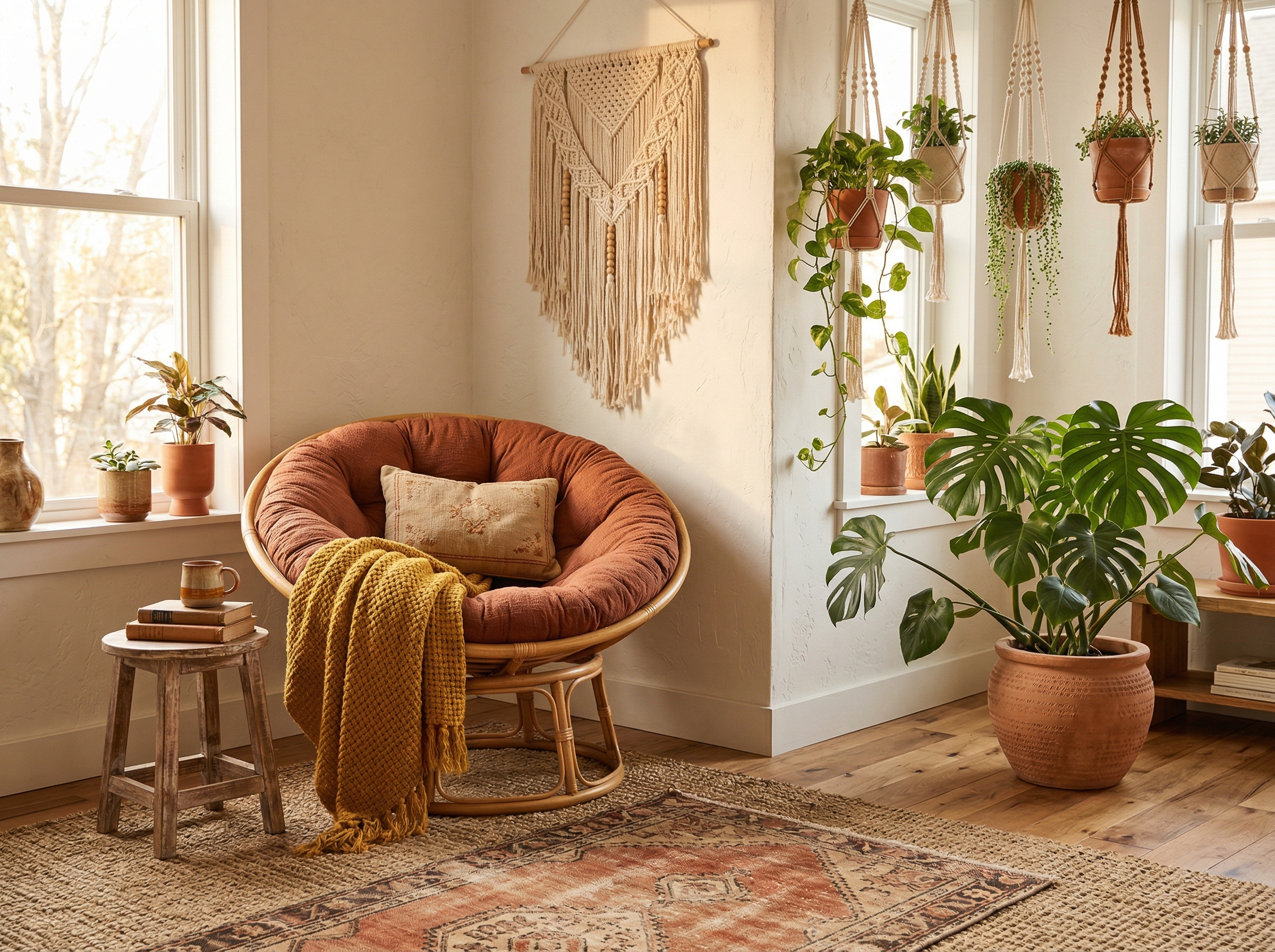 Boho Wohnzimmer einrichten